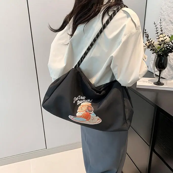 NX DOUGHNUT Fabric Shoulder Bag Regular Women's Black-4