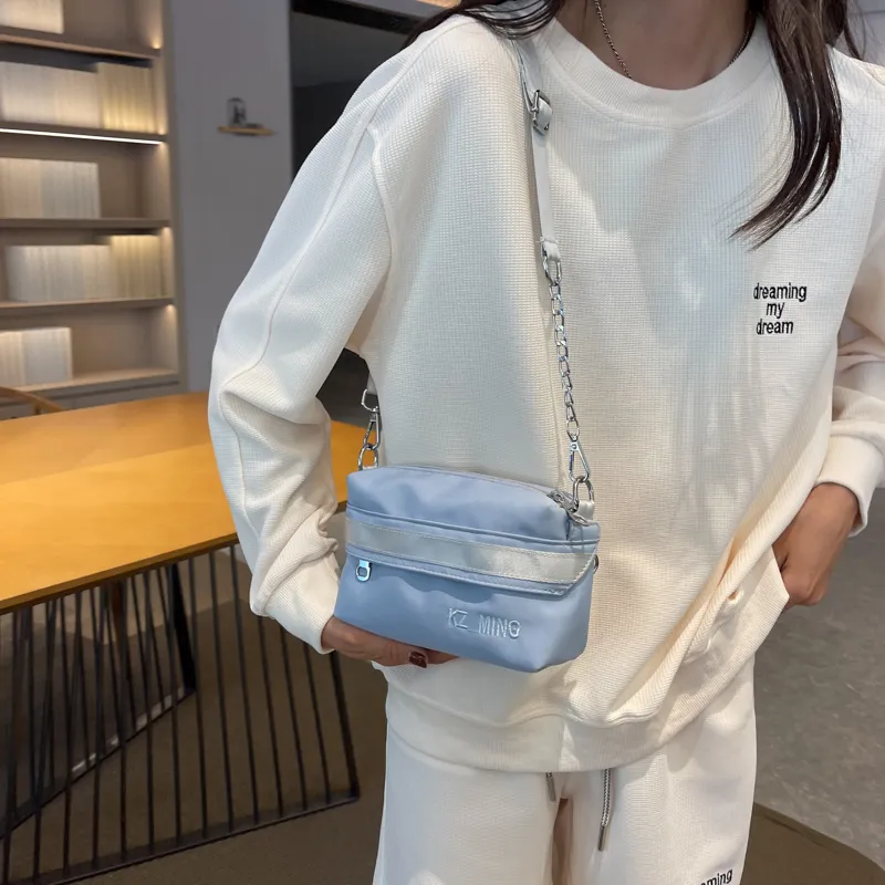 NX DOUGHNUT Fabric Shoulder Bag, Crossbody Bag Regular Women's Black/Light Yellow/Light Blue/Lake Blue/Pink-27