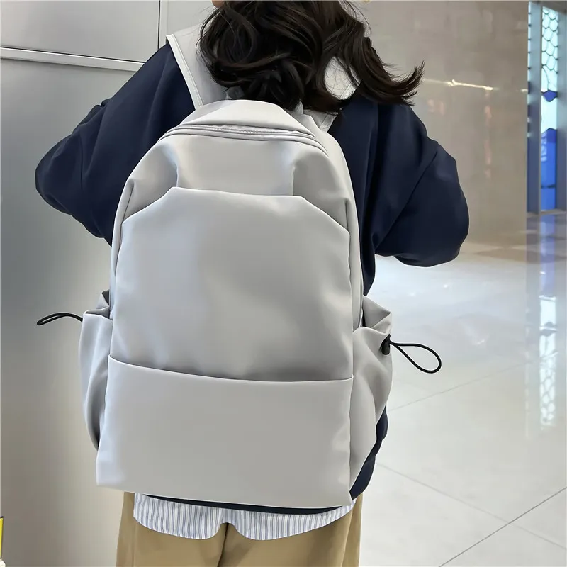 NX DOUGHNUT High Quality Composite Fabric Backpack Regular Men's Gray/Black-4