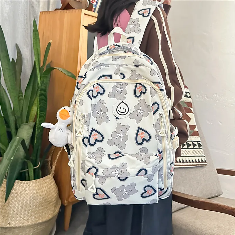 NX DOUGHNUT Composite Cloth Backpack Unisex Multicolor-5