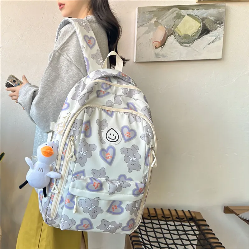 NX DOUGHNUT Composite Cloth Backpack Unisex Multicolor-17
