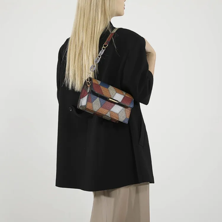 NX DOUGHNUT PU Shoulder Bag Regular Unisex Multicolor-3