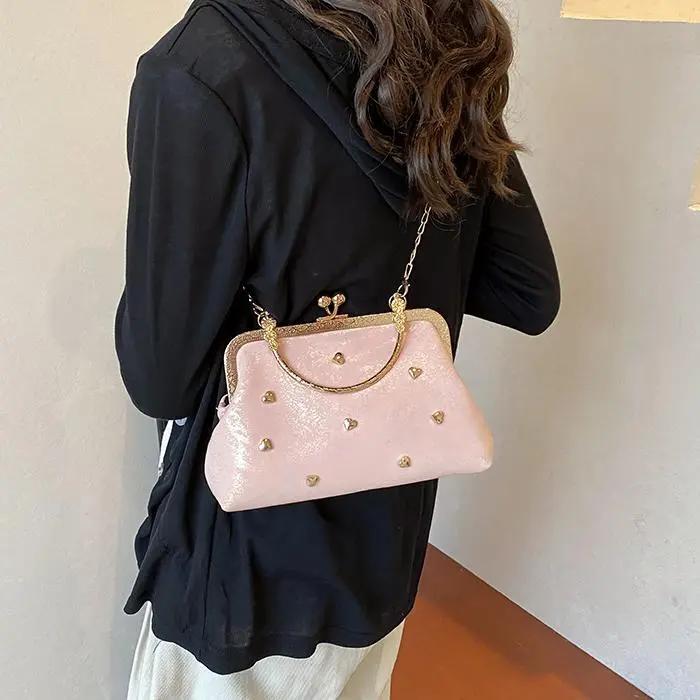 NX DOUGHNUT PU Crossbody Bag, One Shoulder Handbag Women's White/Black/Pink-37