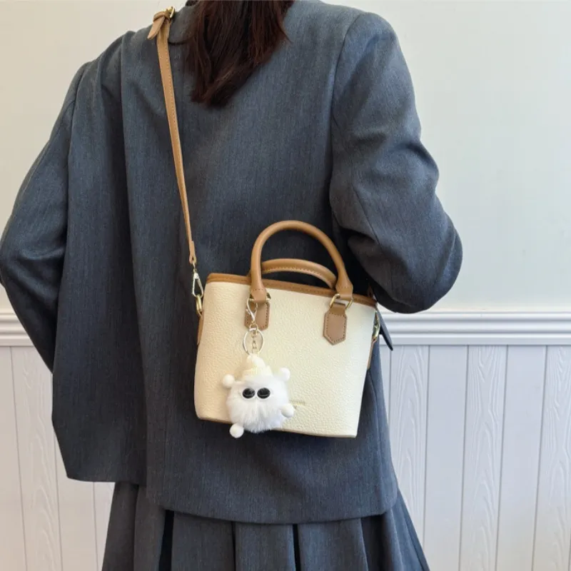 NX DOUGHNUT PU Shoulder Bag Crossbody Bag Handbag Women's Ecru Coffee Black-1