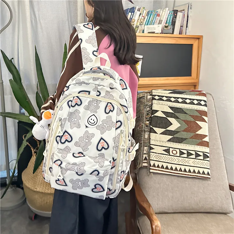 NX DOUGHNUT Composite Cloth Backpack Unisex Multicolor-4