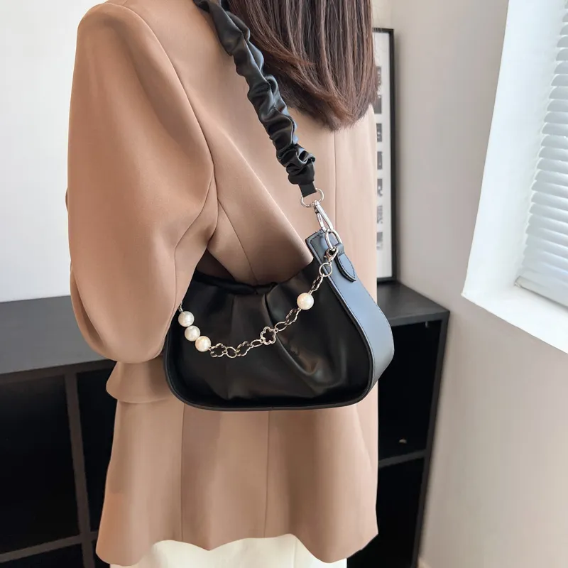 NX DOUGHNUT PU Shoulder Bag Regular Women's White/Black/Light Yellow-26