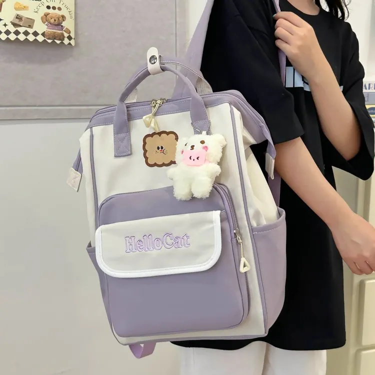 NX DOUGHNUT Nylon Backpack Unisex Multicolor-1