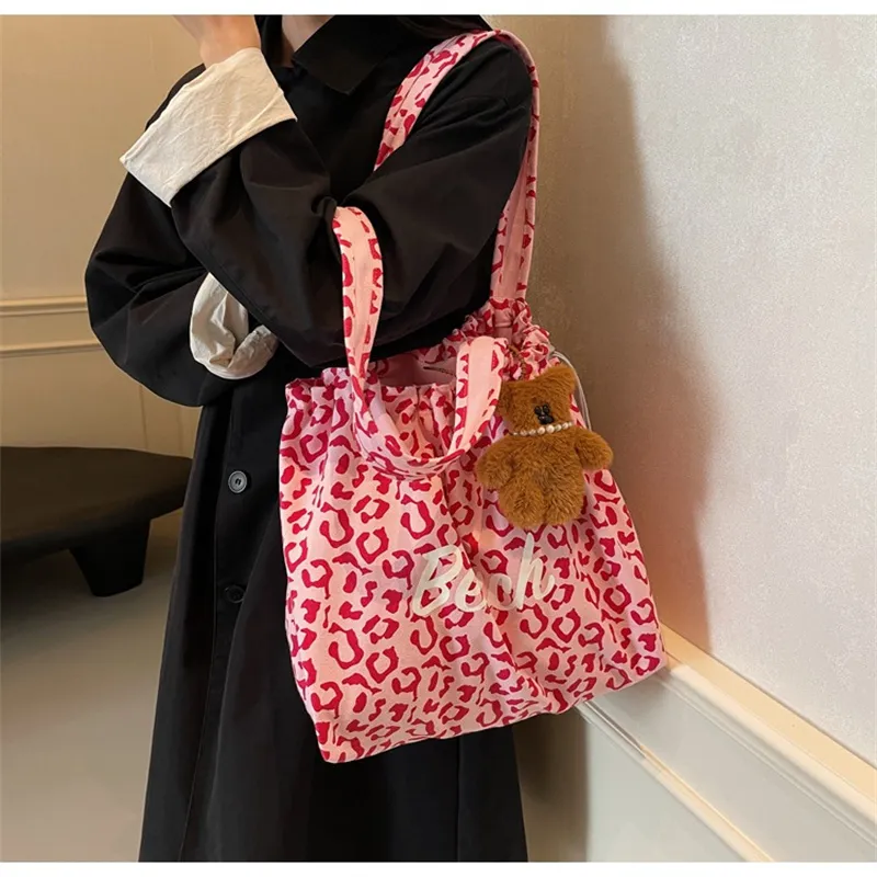 NX DOUGHNUT Canvas Canvas Bag For Students Shopping Bag Tote Bag Regular Women's Multicolor-21