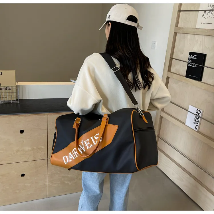 NX DOUGHNUT Fabric Handbag Shoulder Bag Crossbody Bag Travel Bag Unisex Khaki/Ecru/Black-10