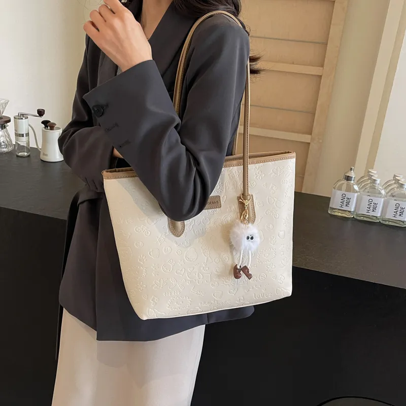 NX DOUGHNUT PU Shoulder Bag Women's Black/Khaki/Pink-2