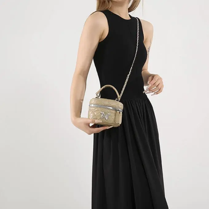 NX DOUGHNUT PU Handbag Regular Women's Black/White/Silver/Pink/Khaki-59