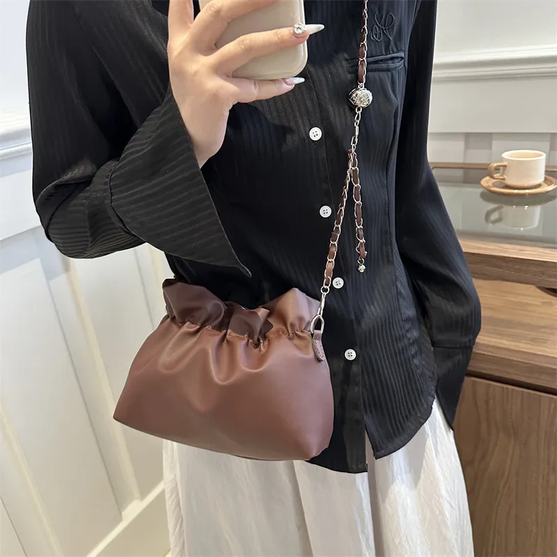 NX DOUGHNUT PU Shoulder Bag Crossbody Bag Regular Women's White Silver Black Coffee-14
