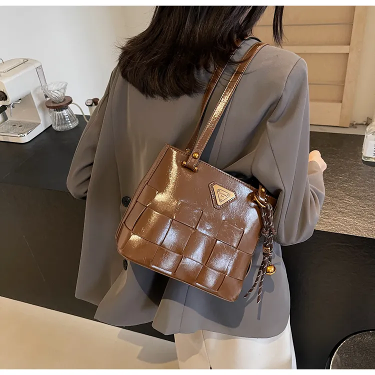 NX DOUGHNUT PU Handbag Shoulder Bag Women's Black/Ancora Red/Coffee/Brown-14