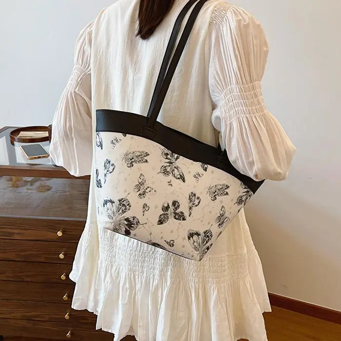 NX DOUGHNUT PU Tote Bag, Shopping Bag, Handbag, Shoulder Bag Women's Khaki/Pink/Black-26