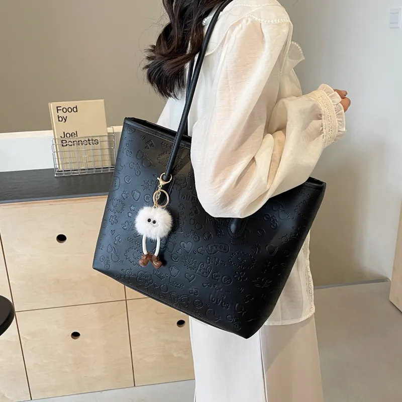 NX DOUGHNUT PU Shoulder Bag Women's Black/Khaki/Pink-20