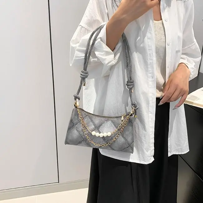 NX DOUGHNUT PU Shoulder Bag, Handbag, Shoulder Bag, Crossbody Bag Regular Women's Black/Gray/Blue-1
