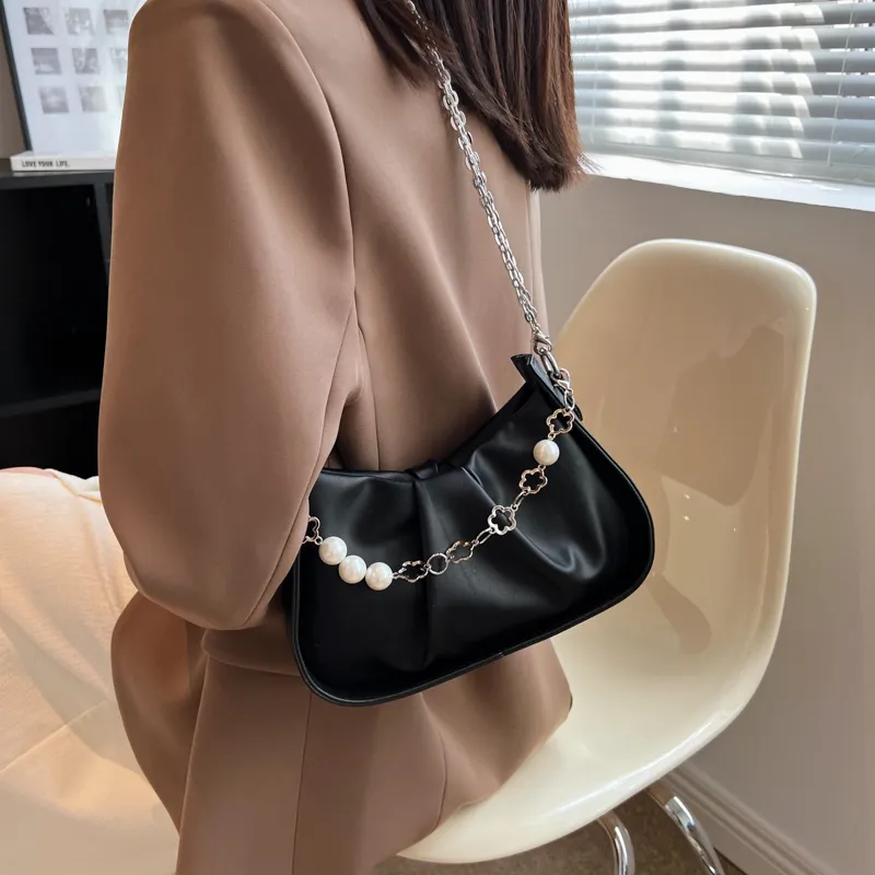NX DOUGHNUT PU Shoulder Bag Regular Women's White/Black/Light Yellow-21