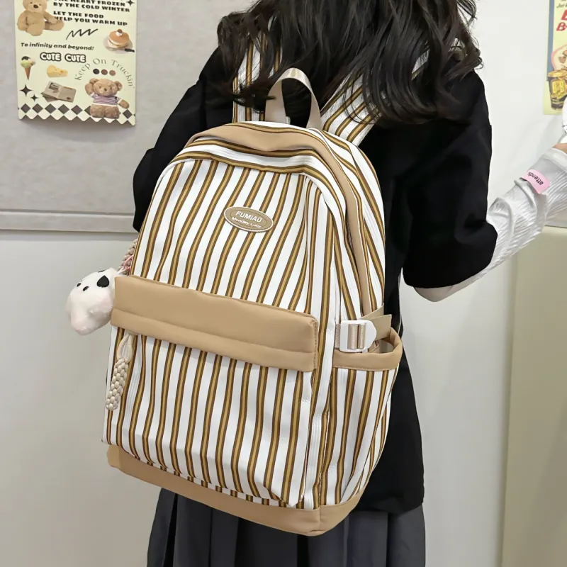 NX DOUGHNUT Nylon Backpack Women's Black/Burgundy/Khaki/Light Green/Blue-14