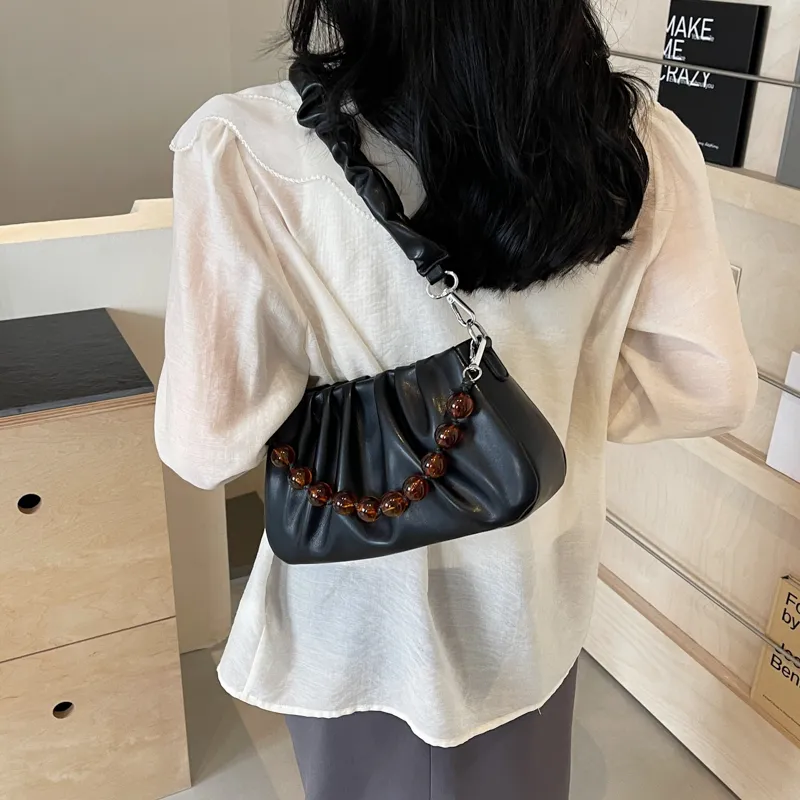 NX DOUGHNUT PU Crossbody Bag, Shoulder Bag Women's Ecru/Pink/Silver/Black-50