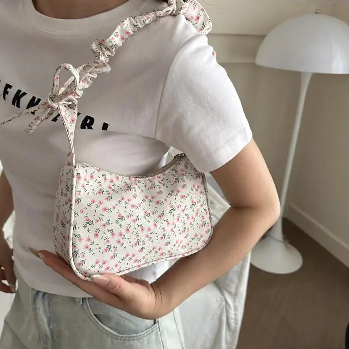 NX DOUGHNUT Oxford Shoulder Bag Women's White-8