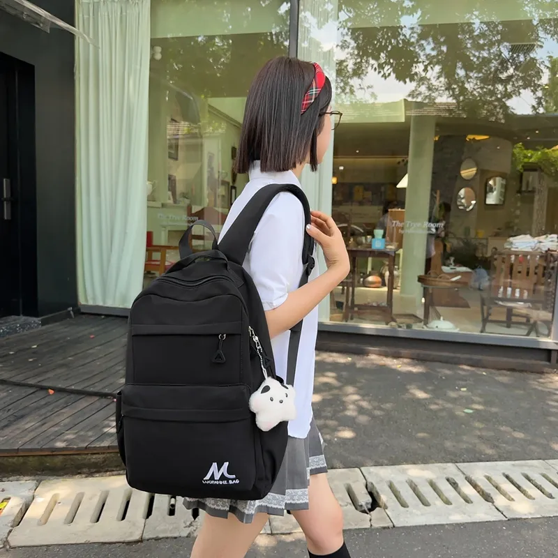 NX DOUGHNUT Oxford Backpack Unisex Ecru/Black/Violet/Light Blue-8
