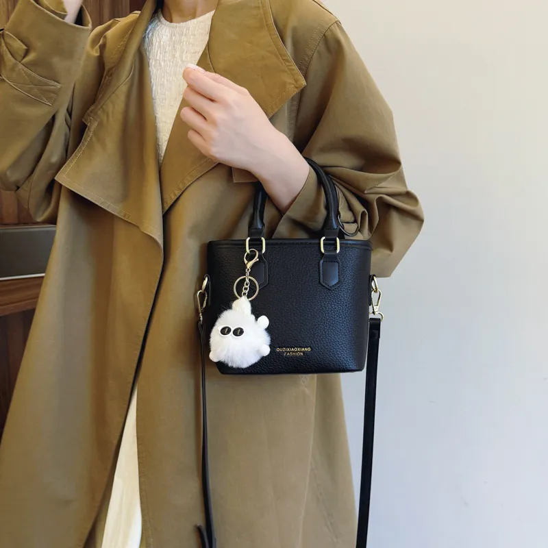 NX DOUGHNUT PU Shoulder Bag Crossbody Bag Handbag Women's Ecru Coffee Black-7