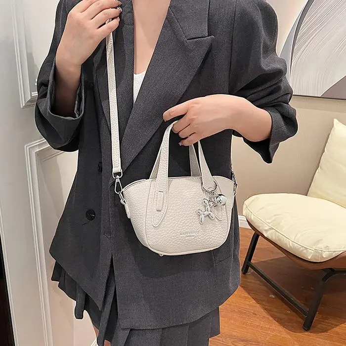 NX DOUGHNUT PU Shoulder Bag, Crossbody Bag, Handbag Regular Women's Ecru/Khaki/Black-4