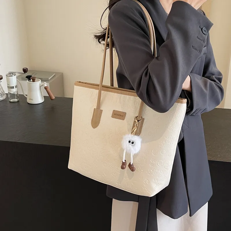 NX DOUGHNUT PU Shoulder Bag Women's Black/Khaki/Pink-24
