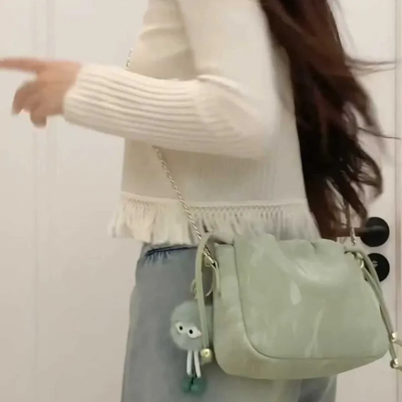 NX DOUGHNUT PU Shoulder Bag Regular Women's Green-2