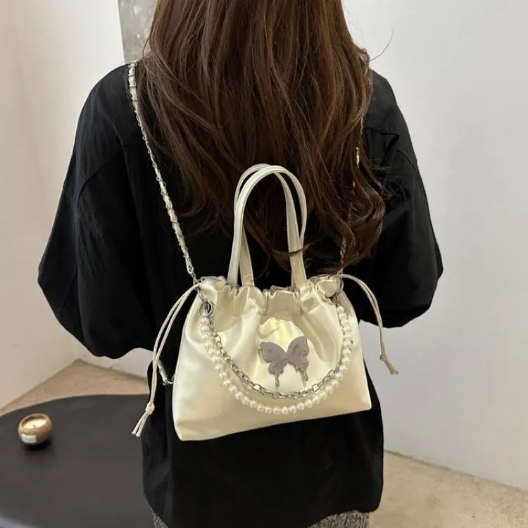 NX DOUGHNUT Pu Backpack Regular Women's Black/Ecru/Silver/Pink-3