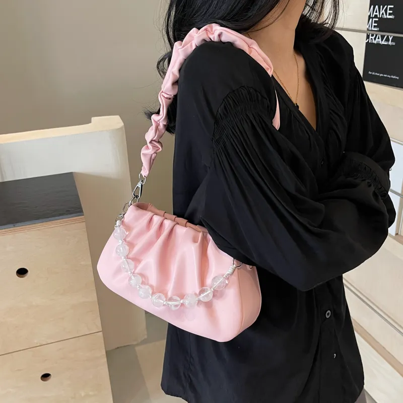 NX DOUGHNUT PU Crossbody Bag, Shoulder Bag Women's Ecru/Pink/Silver/Black-42