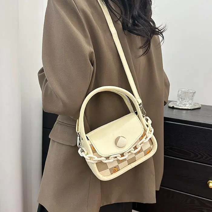 NX DOUGHNUT PU One Shoulder Handbag Women's Pink/Ecru-19