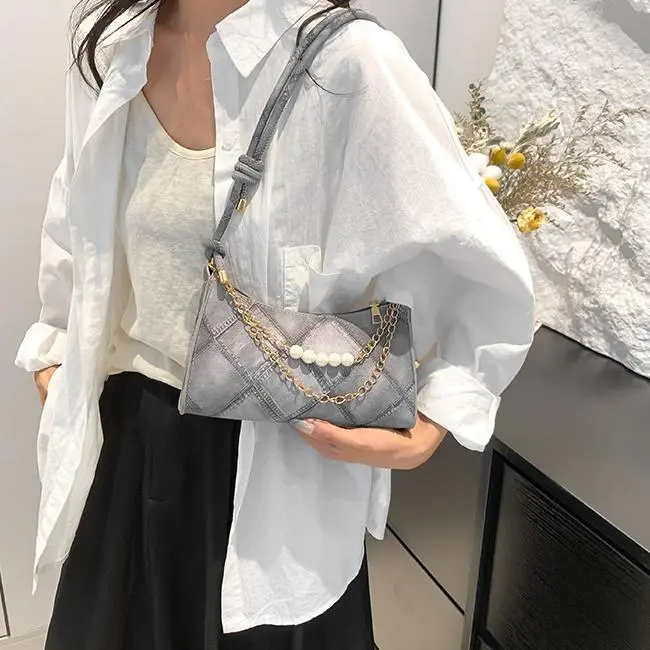 NX DOUGHNUT PU Shoulder Bag, Handbag, Shoulder Bag, Crossbody Bag Regular Women's Black/Gray/Blue-23