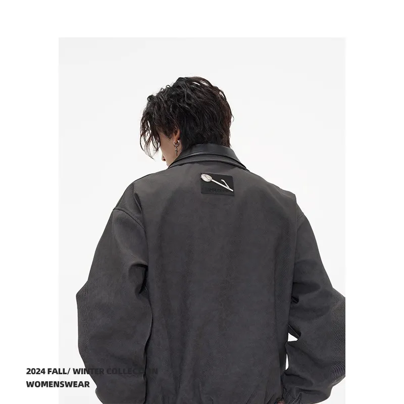 DABAISHA Jackets Coats Unisex Gray-3