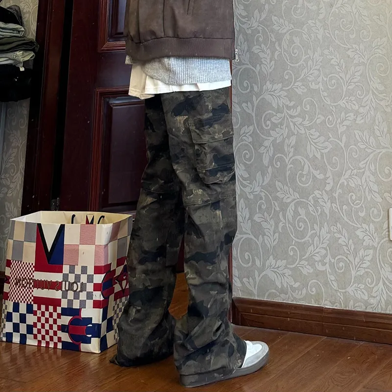 PAINT STAIN Cargo Pants Unisex-12