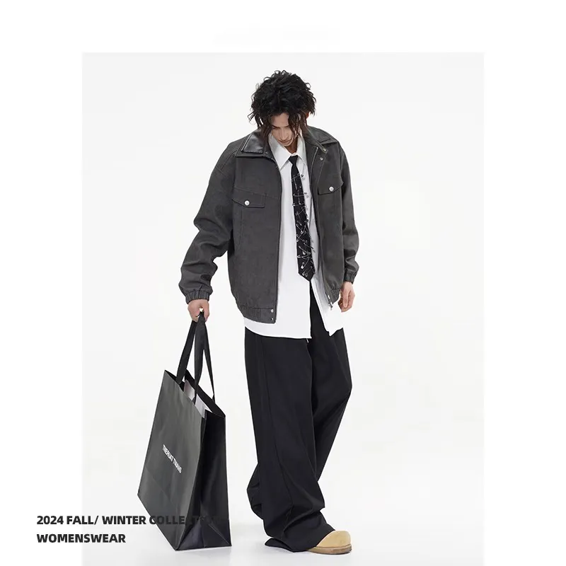 DABAISHA Jackets Coats Unisex Gray-5