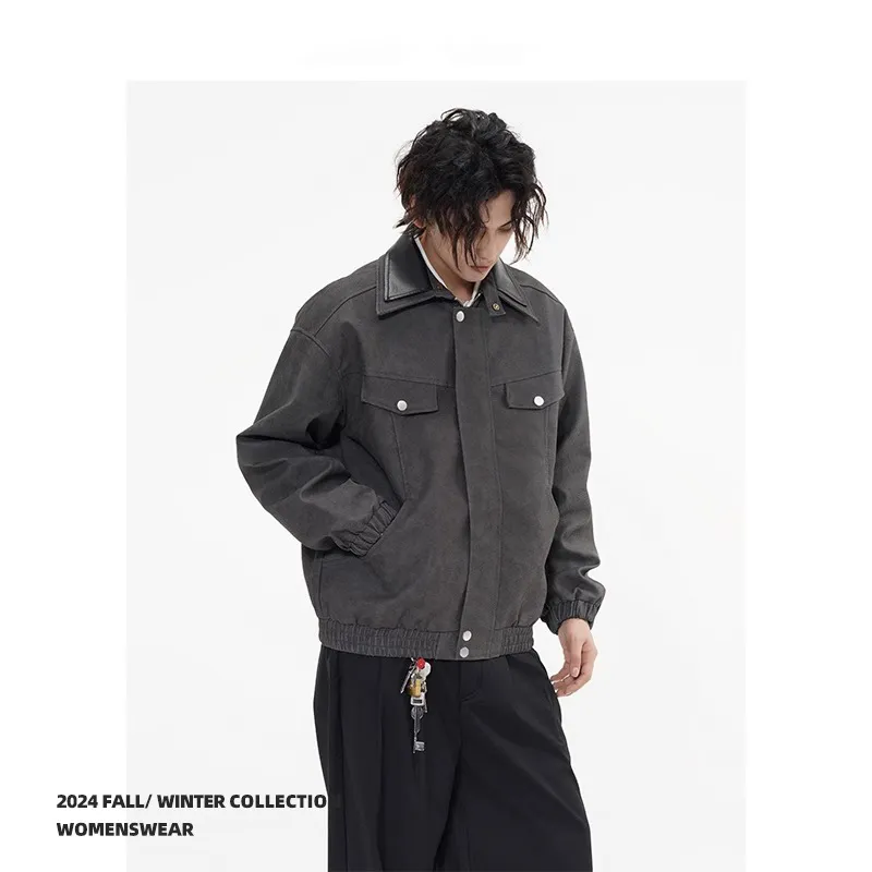 DABAISHA Jackets Coats Unisex Gray-4