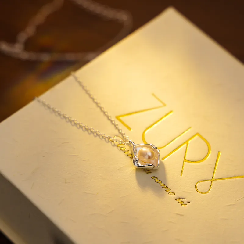 High Quality S925 Silver Necklace Fashion Collarbone Necklace Women's Silver Niche Luxury Refined Necklace-4