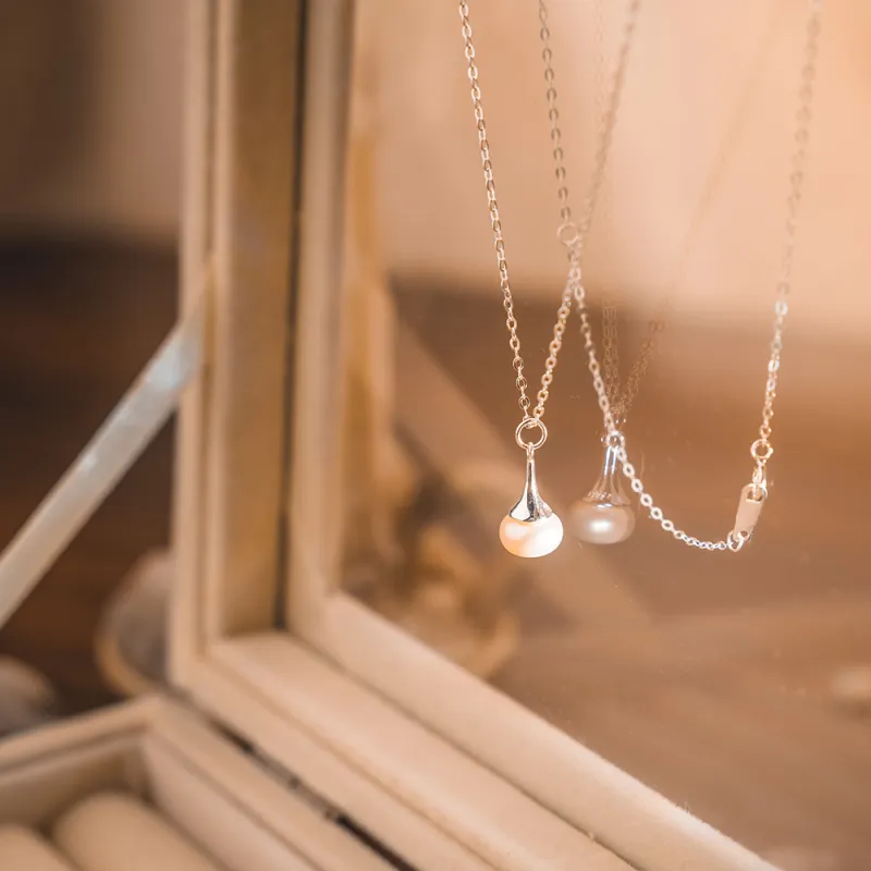 ZURY S925 Silver Collarbone Chain Necklace Women's Silver-2
