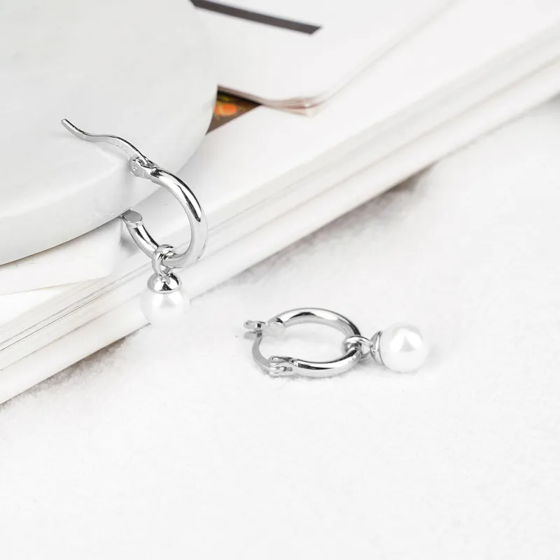 ZURY S925 Silver Hoop Earrings Women's Minimalist Design Fashion Luxury-1