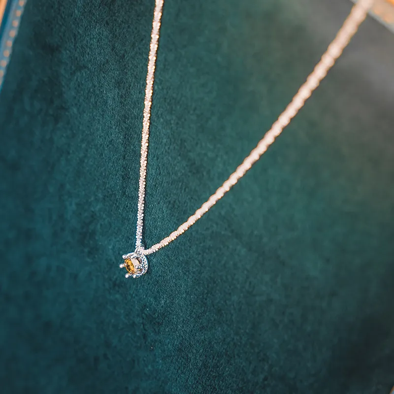 ZURY S925 Silver Collarbone Chain Necklace Women's Silver-4
