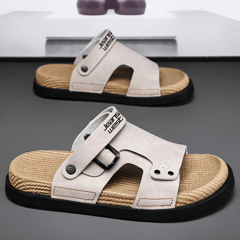 JEANSWEST Beach Sandals Men Black-5