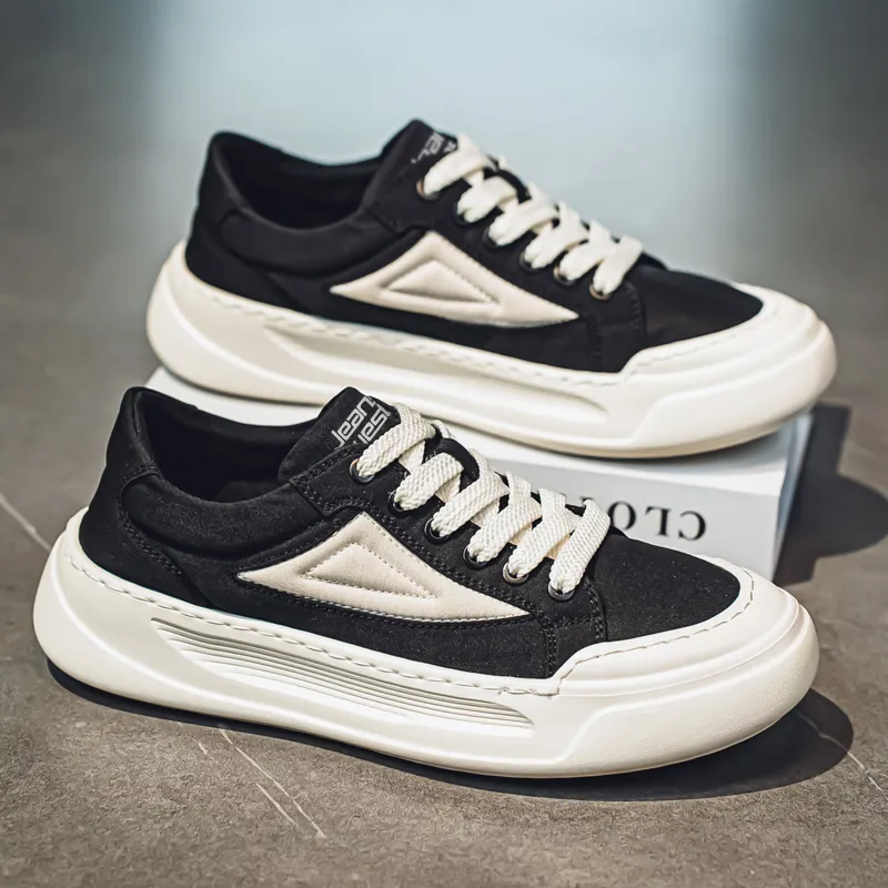 JEANSWEST Canvas Shoes Men Low Top White-1