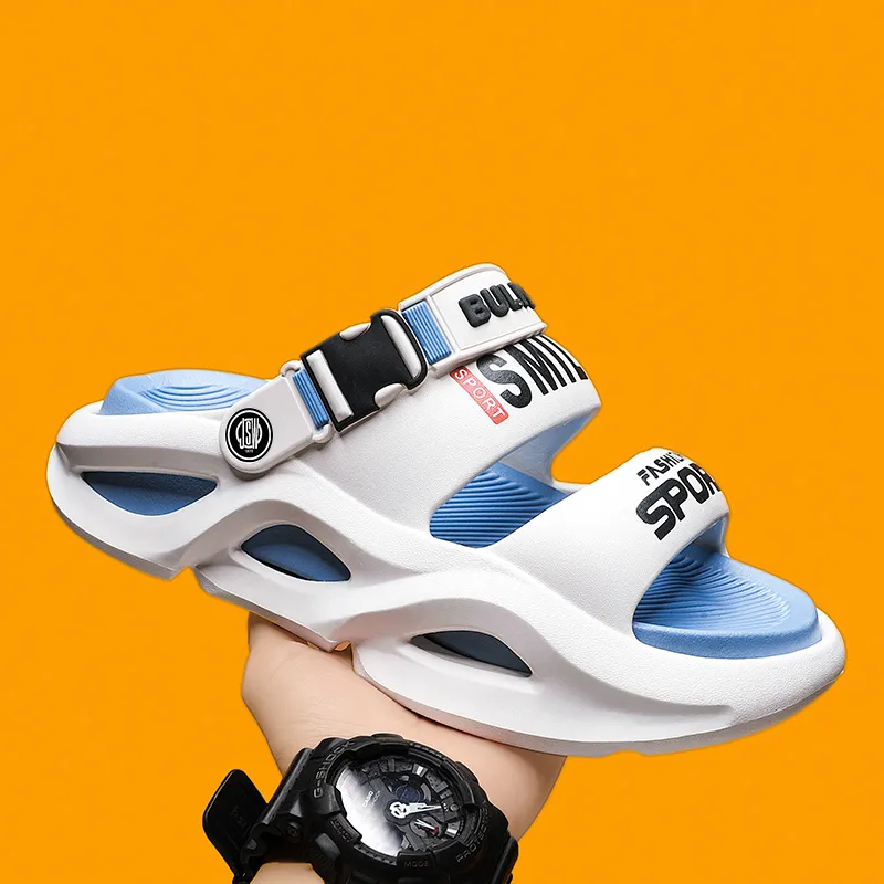 JEANSWEST Beach Sandals Unisex Black/White-27