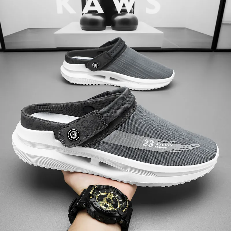 JEANSWEST Rubber Sole Closed Toe Slippers Men's-5