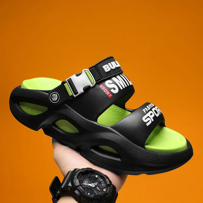 JEANSWEST Beach Sandals Unisex Black/White-17