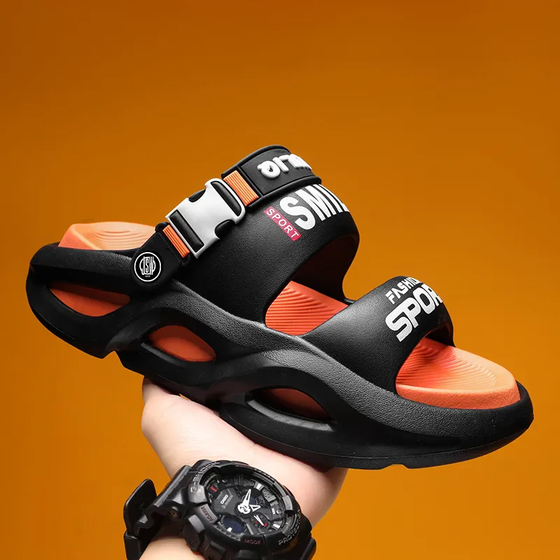 JEANSWEST Beach Sandals Unisex Black/White-12