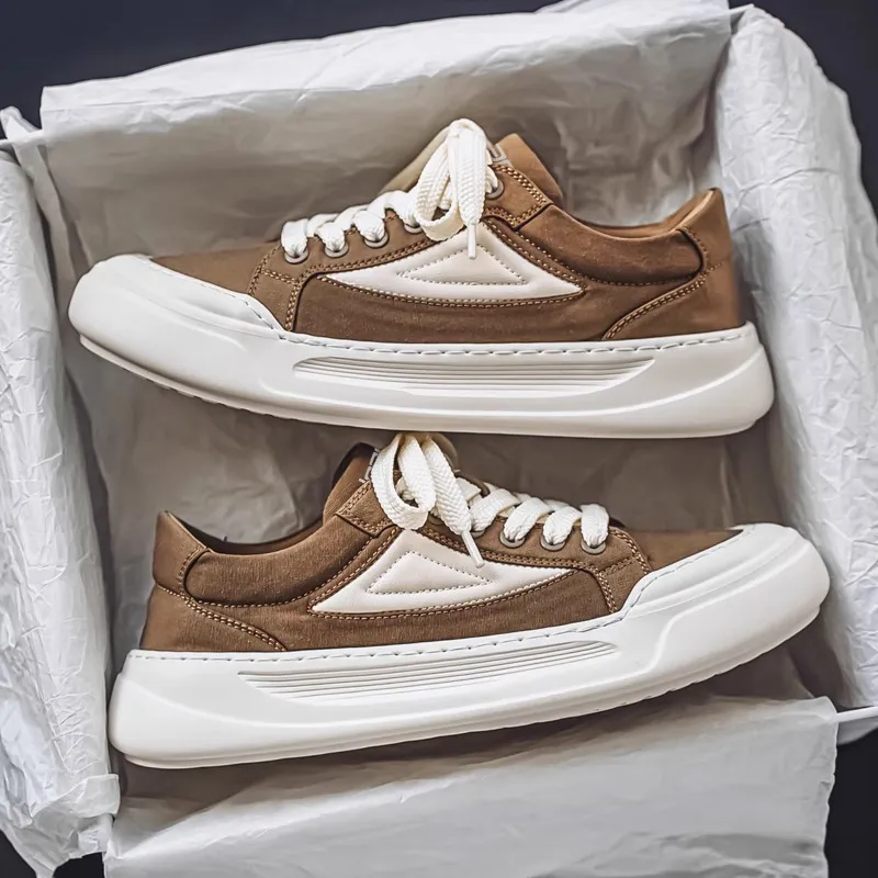 JEANSWEST Canvas Shoes Men Low Top White-7