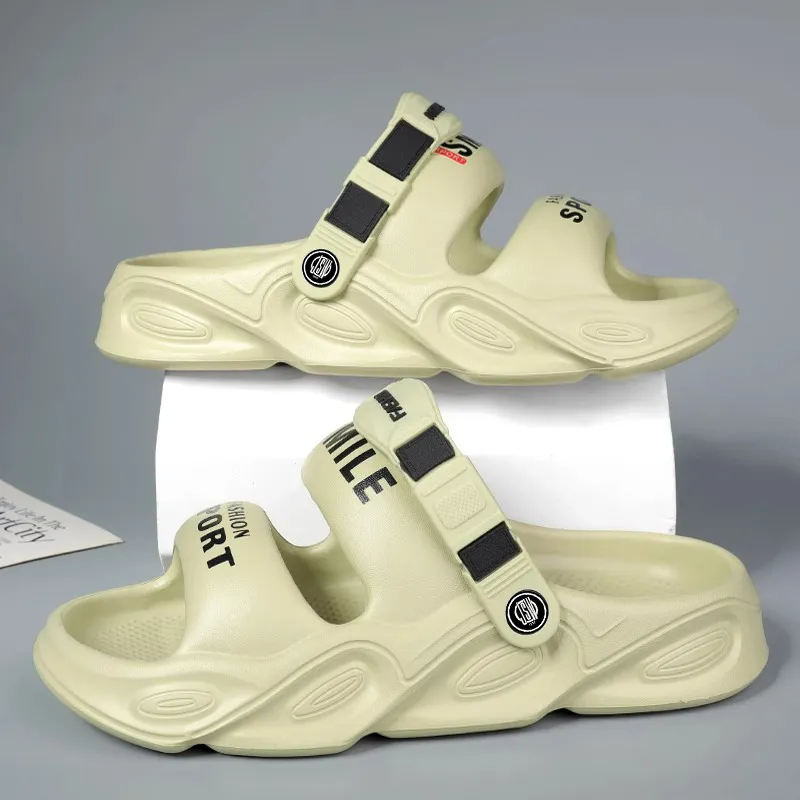 JEANSWEST Beach Sandals Men White-3