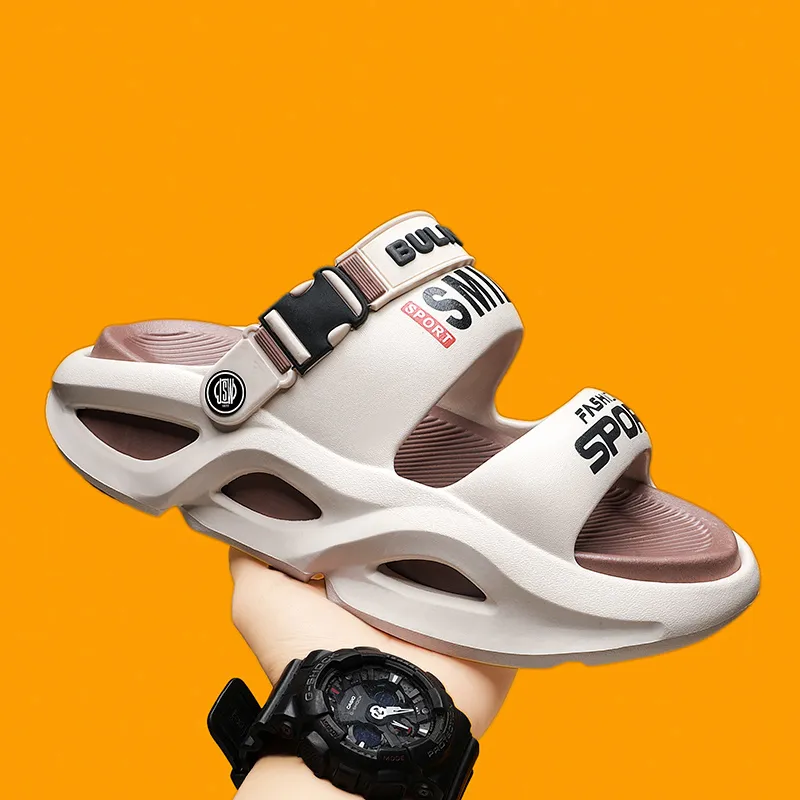 JEANSWEST Beach Sandals Unisex Black/White-2